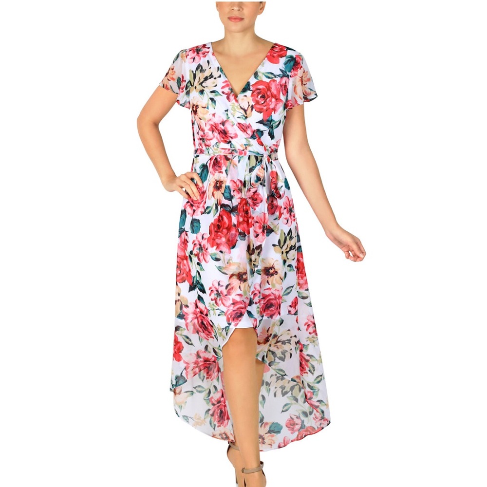 Julia Jordan high low wrap dress